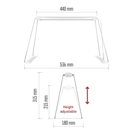 EMOS LED GROW pěstební lampa na sazenice 15 W, časovač, bílá