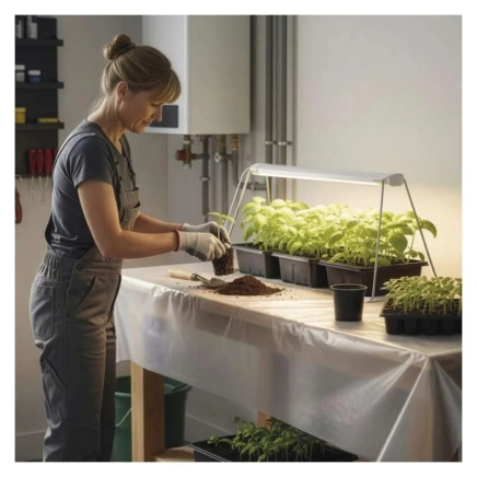 EMOS LED GROW pěstební lampa na sazenice 15 W, časovač, bílá